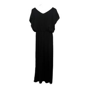 miami Black Maxi Dress with side slits, Size Medium